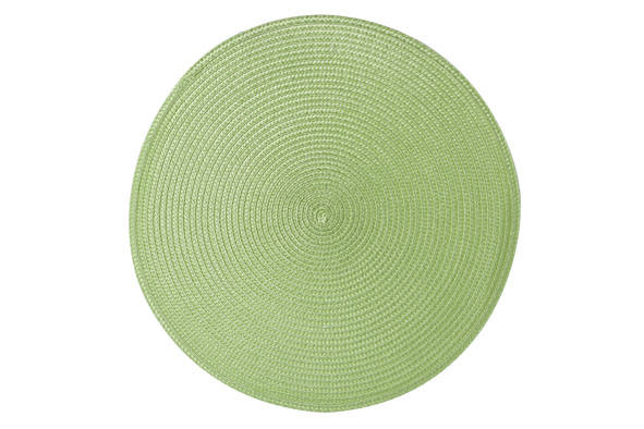 Tischsets gewebt rund PVC 36cm Grün